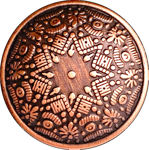 Bali Star Copper/Black Metal Button, Lighter Version 13/16" / 20mm #SWC-147