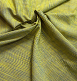 Re-Stocked, Key Lime Rustic Stripe Yarn-Dyed Cotton from India, 44" Wide, By the yard. #CHL-142