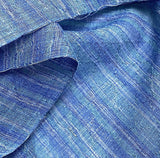 REMNANT Pacific Blue Butterfly Wings, Vintage Kimono Sheer Cotton Blend from Japan 1-5/8 Yard Piece   #144