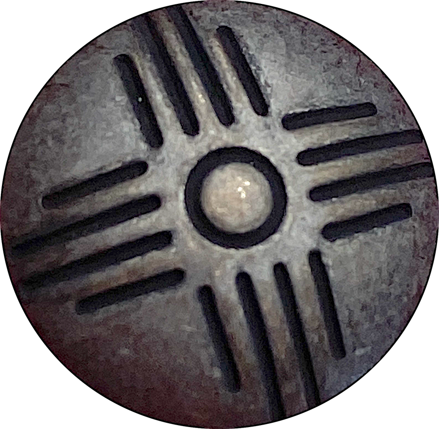 SALE Charcoal Sixteen Rays Rustic Dark Antique Sun Zia Small Concho Bu –  The Button Bird
