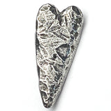 Heart Button from Green Girl Studios 15/16" Pewter  #G312