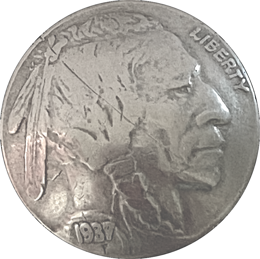 4 Vintage Buffalo Nickels Southwestern Silver Button Covers Men Women