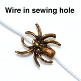 SALE Spider Bronze Metal Artisan Sew-Down Style Button 5/8"