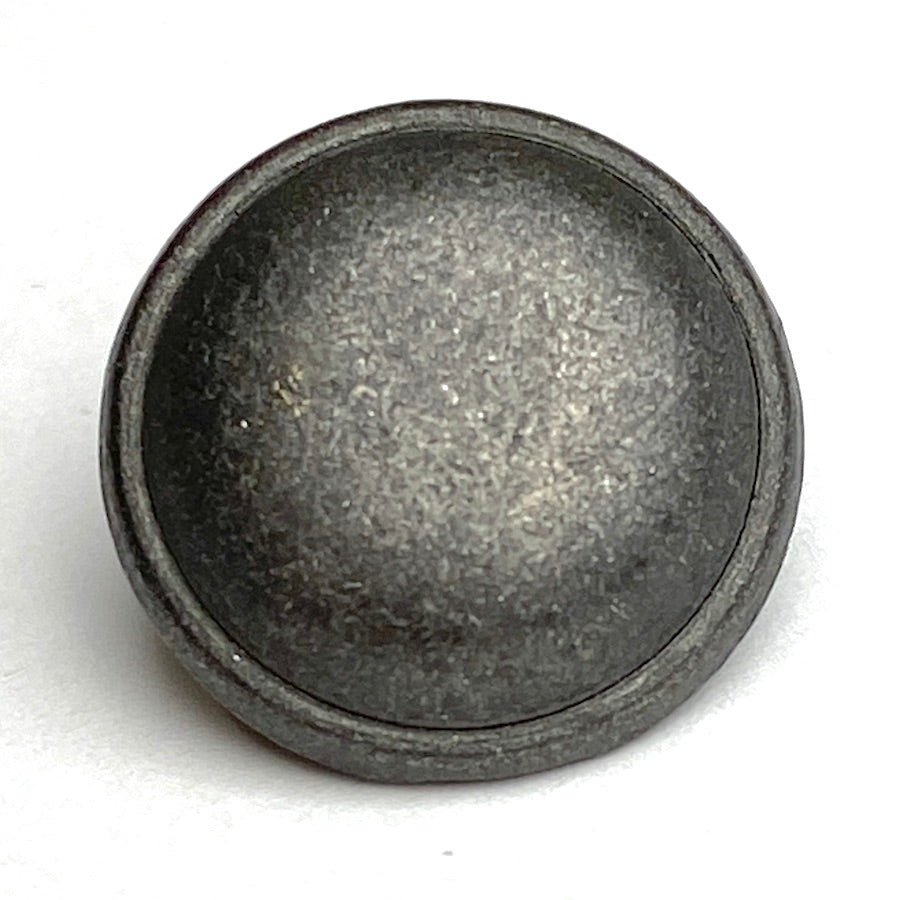 Old Silver Metal Shank Button with Spade Pattern #KMQ4000