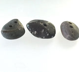 Beach Stone Buttons, 3 Dark Gray # BCH-44