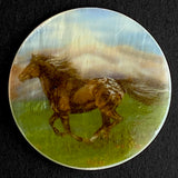 LAST ONE Horse Button, Running Appaloosa 1-3/8" Artisan Made