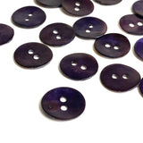 Dark Purple 1/2" / 12.5mm Shell, Semi Rustic, Pack of 150 Buttons for $12.00 #LP-45-150