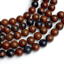 Mahogany Obsidian Beads, 8.5mm / 3/8", Round, Strand of 45 Beads,  #LP-53