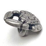 Crab Button, 3/8" Silver Metal Shank Back Tiny 11mm #FJ-27