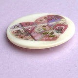SALE Crazy Quilt Heart, Mother of Pearl Button, 1-3/8" #SC-1657/582 by Susan Clarke