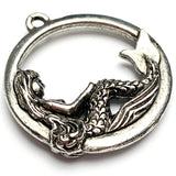 Mermaid Pendant/Charm, 15/16" Pewter, USA Made, #FJ-51