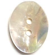 Oval Moonrise Mother of Pearl 13/16" Iridescent Button 20mm,  #KB917