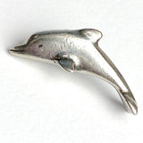 Dolphin Button, Pewter 1" Shank Back, Re-stocked