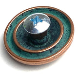 Copper/Green Patina Round Rope-Edge Concho 1" Screwback  #SWM-19 Lighter Color