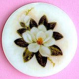 Magnolia, Mother of Pearl Button by Susan Clarke, 1-3/8" #SC-1211