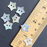 Moonrise Tiny Rustic Stars Mother of Pearl 9/16" Iridescent 2-Hole Button, 14mm, Pack of 20,  #KB-922