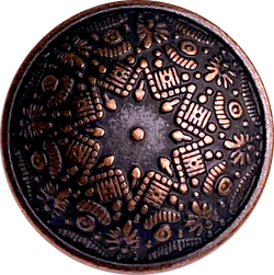 Bali Star Copper/Black Metal Button, Darker Version 13/16" / 20mm #SWC-148