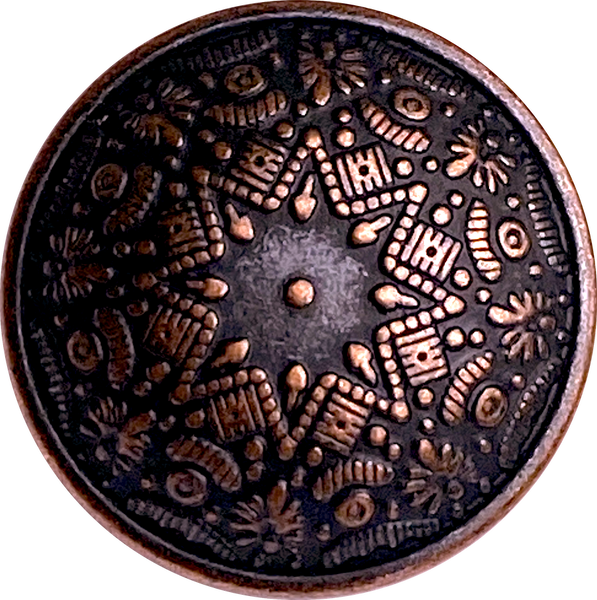 Bali Star Copper/Black Metal Button, Darker Version 13/16" / 20mm #SWC-148