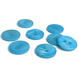 Teal Blue River Shell 5/8" 2-hole Button, Pack of 8 for $8.20   #1776