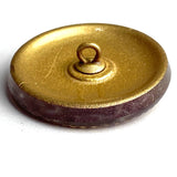 Purple Czech Lacy Glass Button 1-1/16", Susan Clarke, Handpainted  #SC1519M