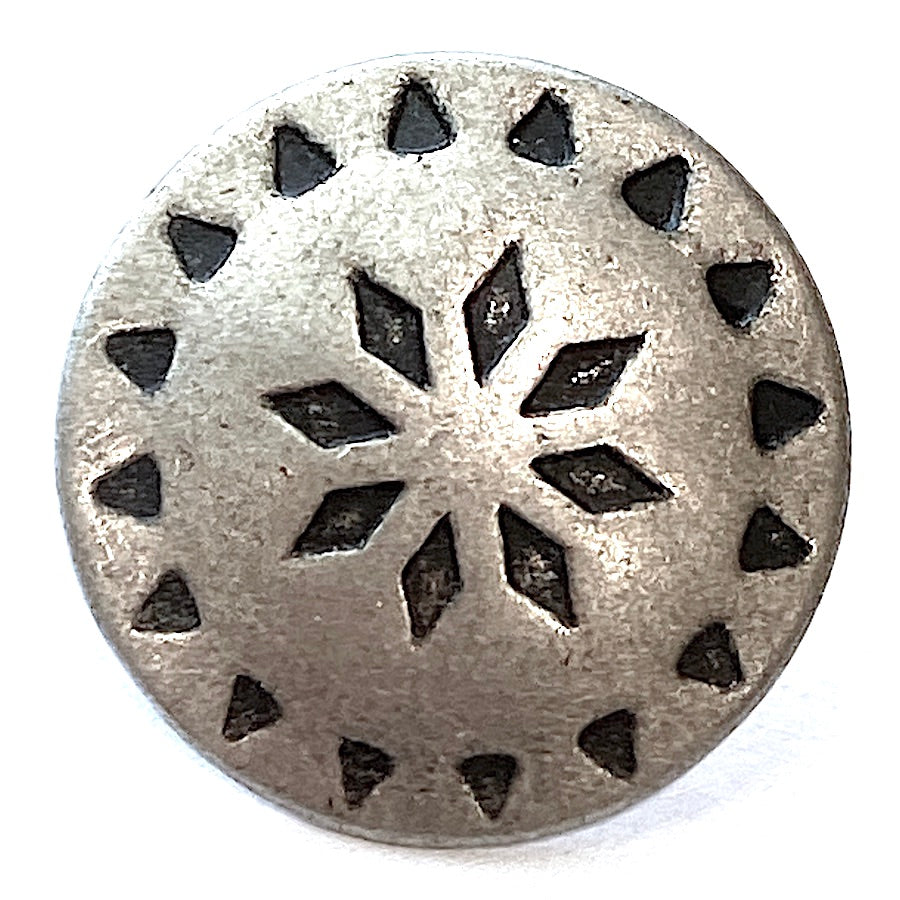 Silver Flower Swirl Dots 15/16 Shank Button #SWC-24 – The Button Bird