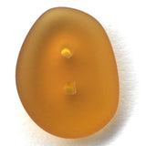 SALE Golden Amber Tumbled Silky Glass "Seaglass" Button 1/2" - 3/4"