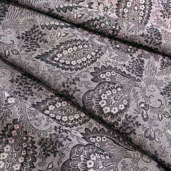SALE Mauve/Black/Gray Ornate Weave Kimono Fabric By the Yard from Japan  #416  Poly?