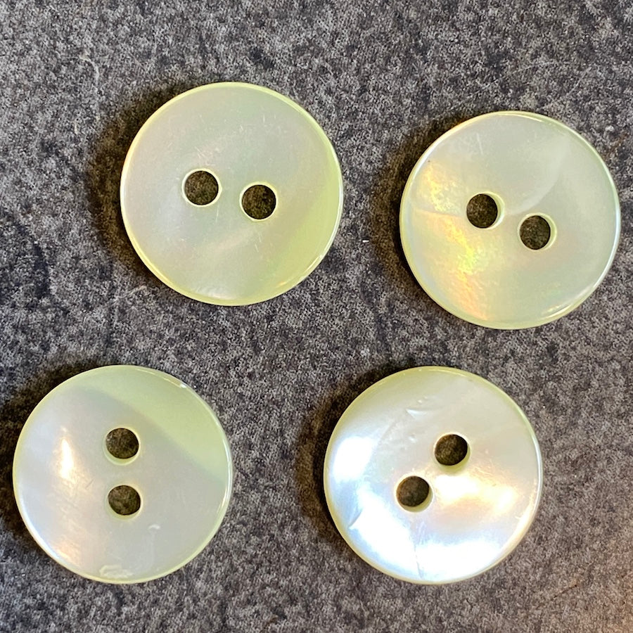 1/2 Light Blue Pearl Shell 2-hole Button, 6 for $6.00 #183D – The Button  Bird