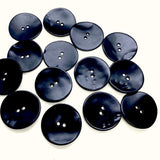 Large Black Velvet Agoya Shell 1-1/8" 2-hole Button,  #SK1204