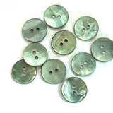 Light Green Shiny Agoya Shell 3/4" 2-hole Button, Pack of 5 for $7.00    #1246
