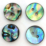 Greens & Blues Vivid Abalone 5/8" / 15mm, Pack of 8 for $11.20  #0034