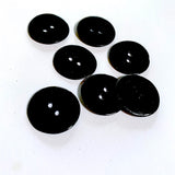 Black Shiny 1/2" Agoya Shell Button, Pack of 8,  #1227