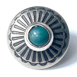 Small Blue Bead Agave Flower 1/2" Concho Button #SW-255