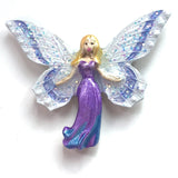 Fairy Mother in Purple, Sparkly Artisan Button, 1-1/2"