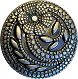 Silver Flower Swirl Dots 15/16" Shank Button  #SWC-24