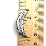Crescent Moon Button from Green Girl Studios 1-1/4" Pewter  #G325