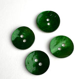 7/8" Green Shell, Dark Emerald Pearl 2-hole Button,   #482-D