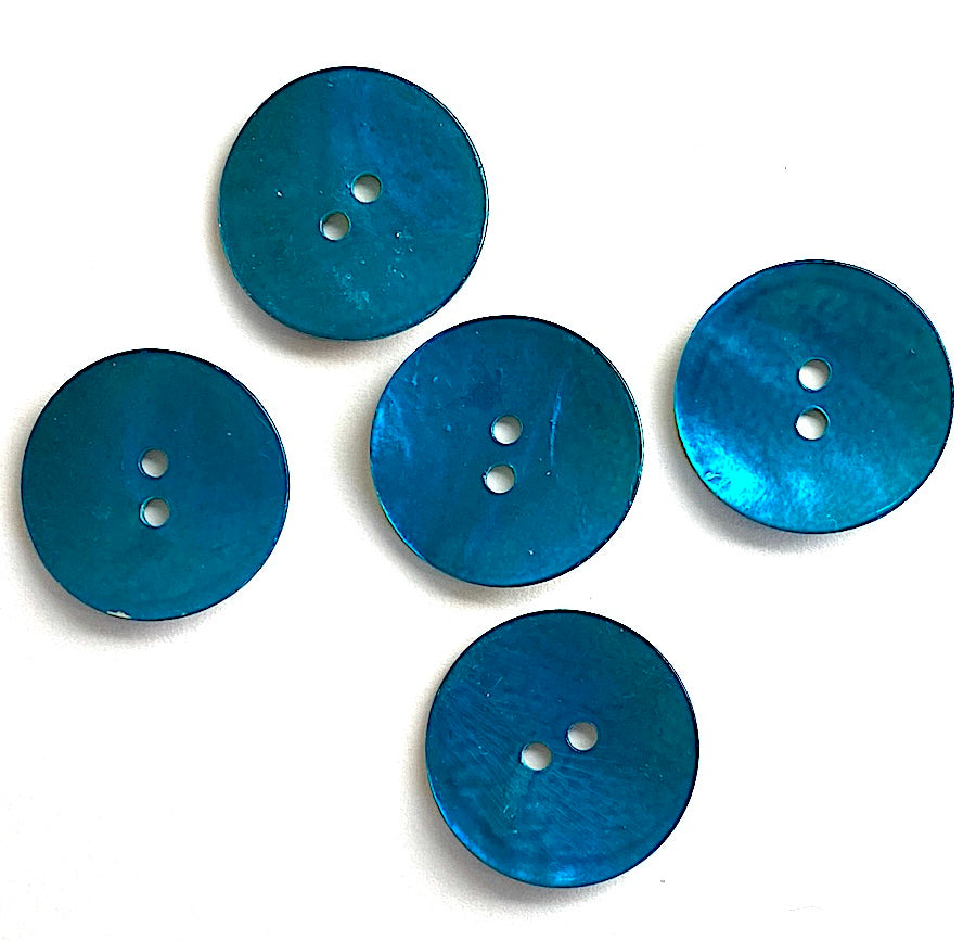 10mm Cornflower Blue 2 Hole Shirt Button - Totally Buttons