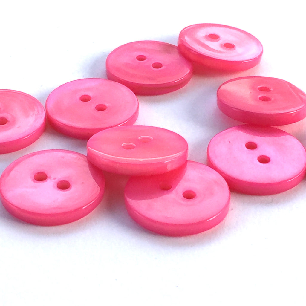 5/8 Pink Buttons, 3 Packages