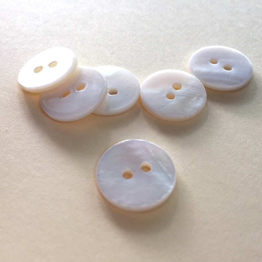 Square White Pearl Shell 11/16 Buttons, Pack of 5. #BN658 – The Button Bird