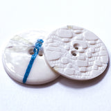Dragonfly Porcelain Button 1-1/8" 2-hole, Handmade, London