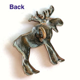 Moose Button, Antique Bronze Metal 7/8" by Susan Clarke  #SC-235