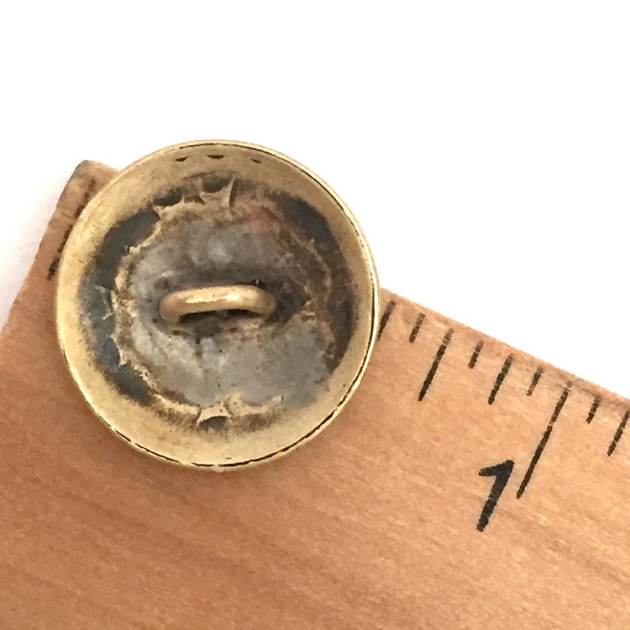 Southwest Zia Sun Symbol, Brass with Barbed Wire 5/8" SW44 The