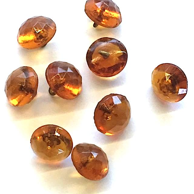 4 Hole 15/16 (23mm) 36L Dark Amber Italian Vintage Clear Buttons