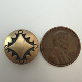 Four Directions 5/8" Brass Southwest Concho Button.  #SW-34