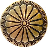 Small Sunflower Concho Button 1/2" Brass #SW-6 Western Southwest