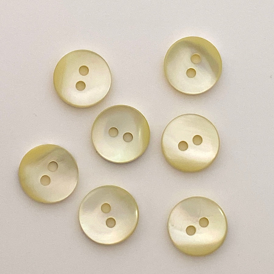 1/2 Light Blue Pearl Shell 2-hole Button, 6 for $6.00 #183D