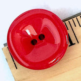 Red Designer Dimensional 7/8" Round 2 Hole ... LAST 2 buttons