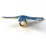 Starfish Button, Blue, by Susan Clarke   .75"  # SC-633
