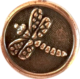 Dragonfly Round Button 5/8" Copper, from TierraCast #6573-18